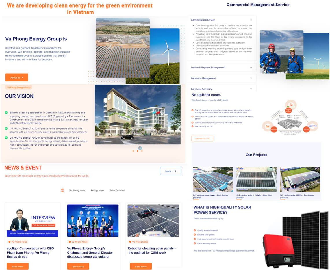 Vu Phong Energy Group’s new English website