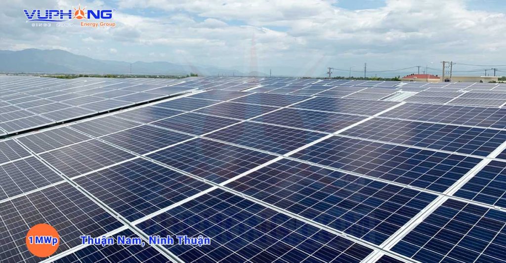 The solar power installation project 1 MWp in Ninh Thuan