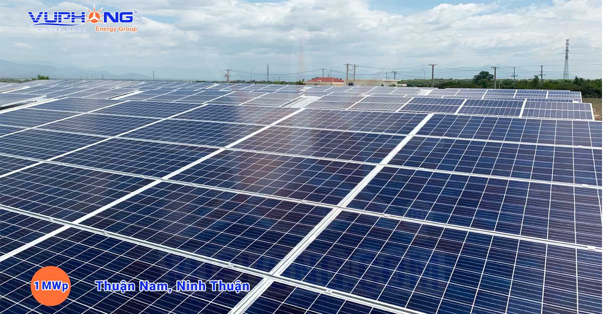 The solar power installation project 1 MWp in Ninh Thuan