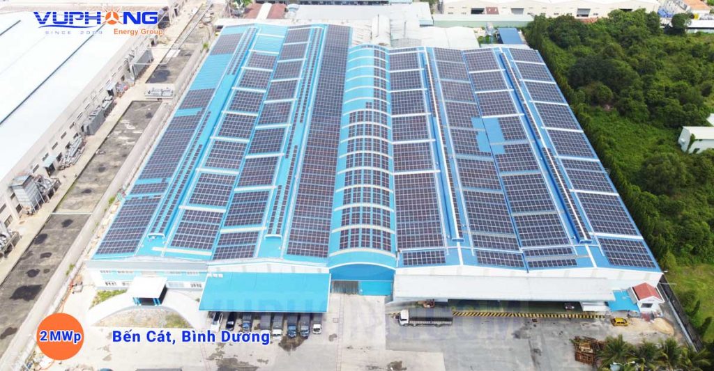 The solar power installation project 2 MWp, PPA in Dong Nam Viet, Binh Duong
