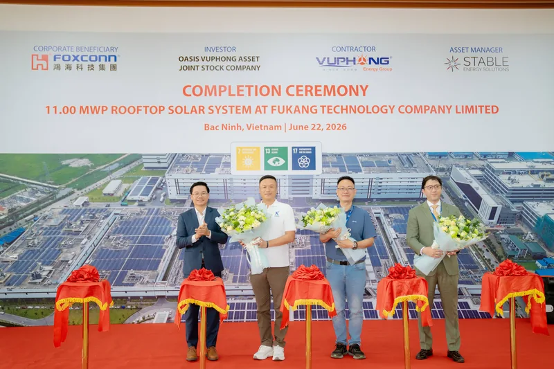 Ribbon-Cutting Ceremony of the 11 MWp Rooftop Solar Project at Fukang Technology Factory