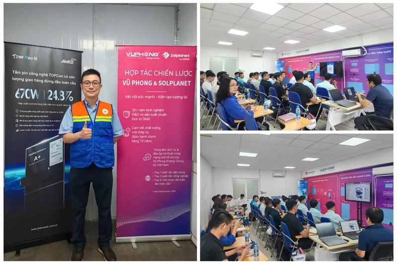 Vu Phong Energy Group, Solplanet and Jinko Solar Successfully Organize Basic Solar Technical Training Course 1